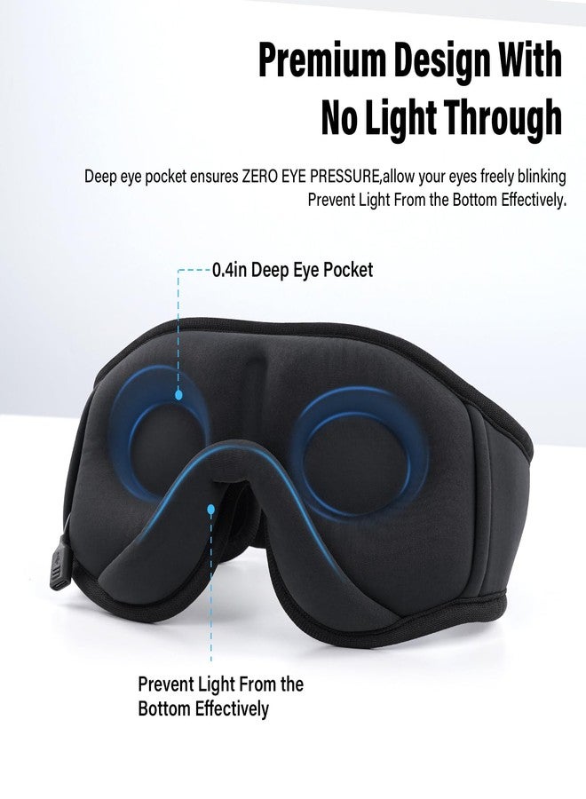 Morelax Sleep Headphones,Sleep Mask for Side Sleeper,3D Eye Mask for Sleeping with Stereo Speakers,Bluetooth Headphone,Perfect for Gifts for Women/Men Black - Image 4